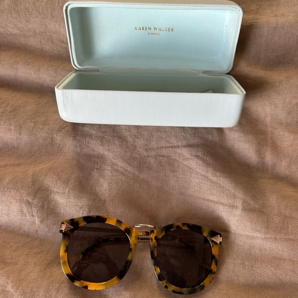 Karen Walker Super Duper Lunar Tortoise Sunglasses